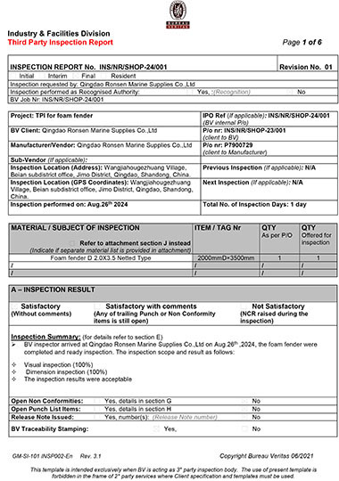 BV Certificate BV Certificate